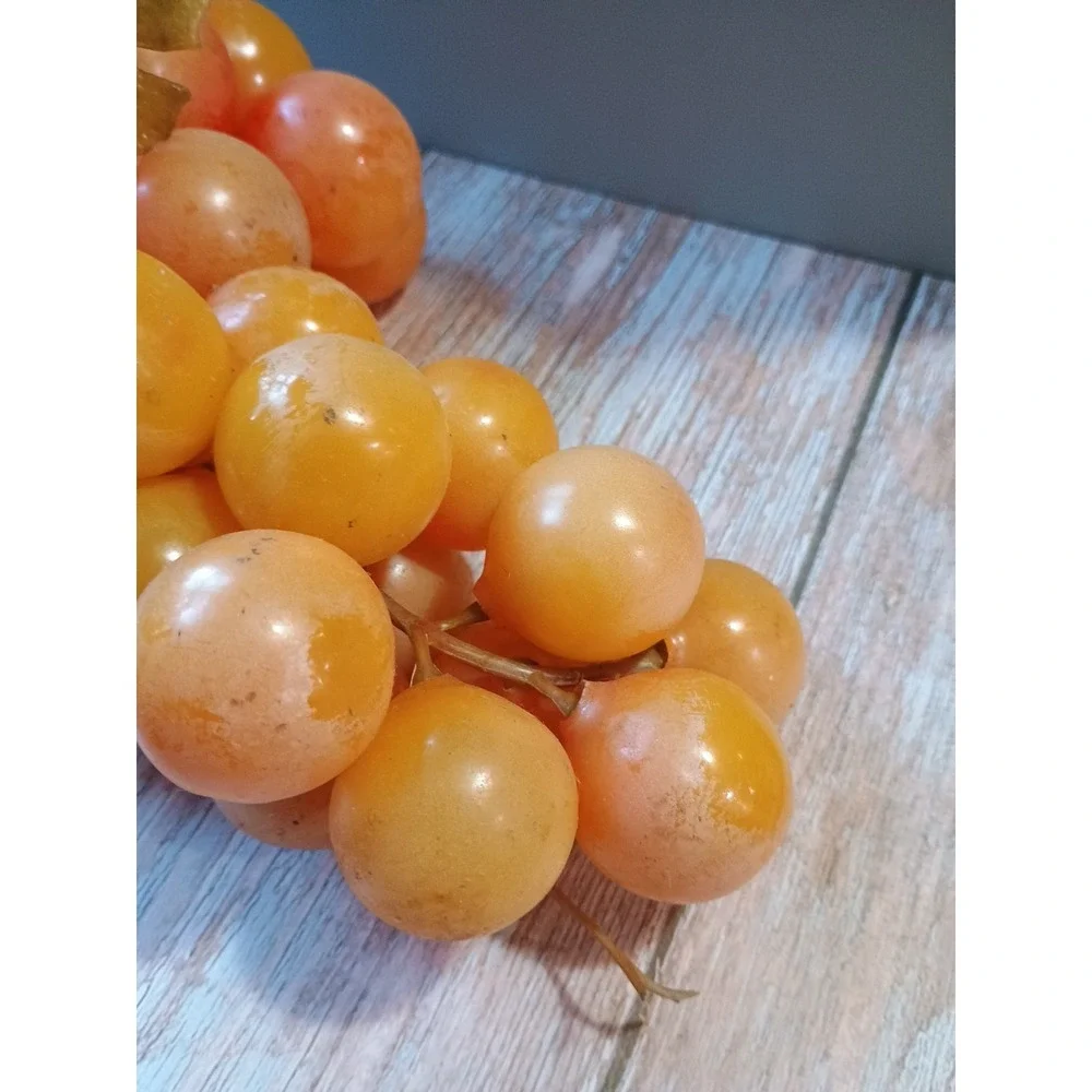 Vintage Realistic Fake Yellow Orange‎ Grapes Rubber Fruit Decor 1 Piece 11